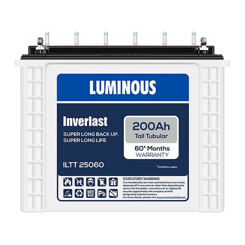LUMINOUS ILTT 25060 - 200AH TALL TUBULAR BATTERY
