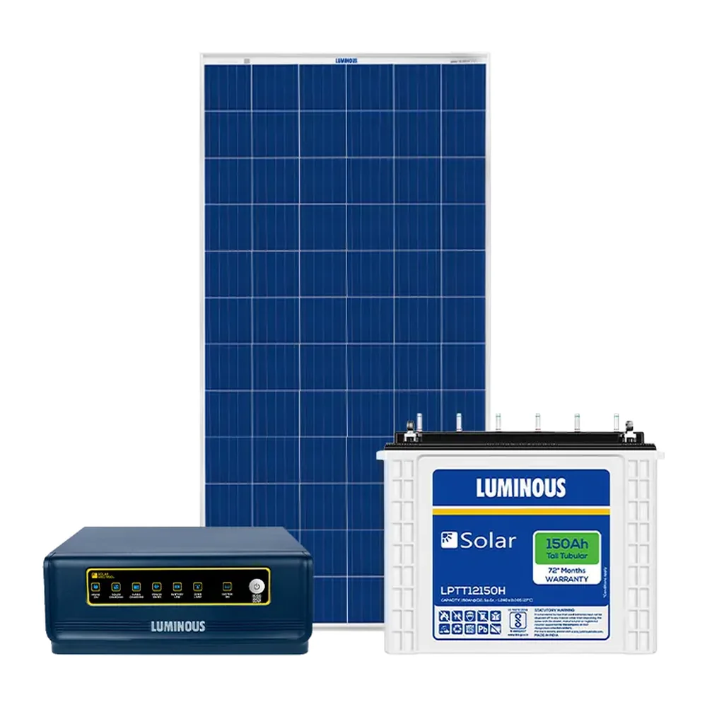 LUMINOUS SOLAR 1100VA COMBO (1100VA AND 165WP X 2 NOS WITH 200AH X 1 NOS)